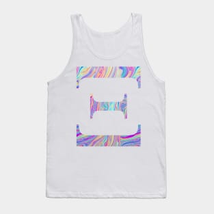 Xi Sorority Letter Sticker Tank Top